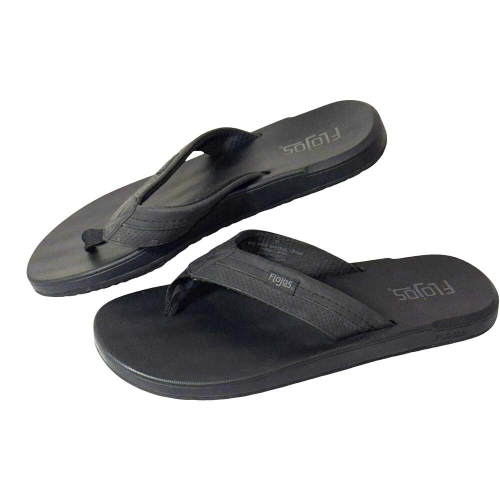 FloJos Flip Flop Sandals, Mens 11, Black, Beachwear, Casual